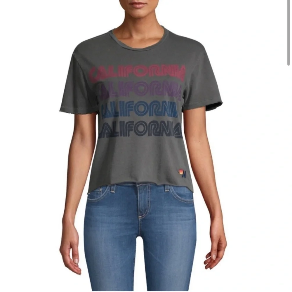 AVIATOR NATION gray California tee RARE - Picture 12 of 16